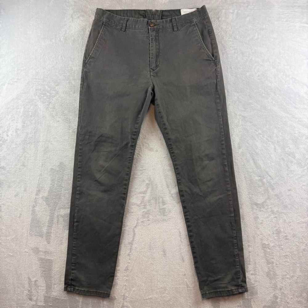 Mott & Bow Pants Mens 32x32 Gray Charles Chino Slim Fit Comfort